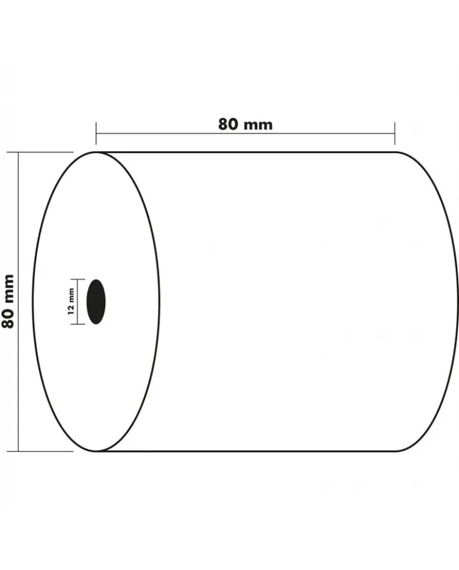 Quantité Limitée Exacompta, Bobine de papier thermique, Caisse, 80 x 80 x 12 mm, 76 m, SANS BPA, 43816E