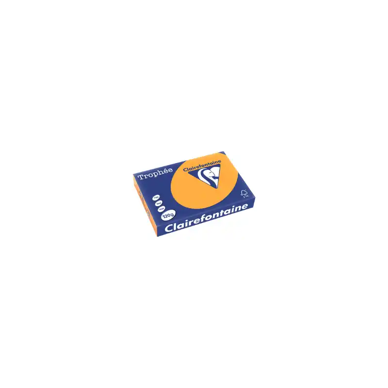 Réduction Clairefontaine, Papier universel, Trophée, A4, 120g, clémentine, 1205C