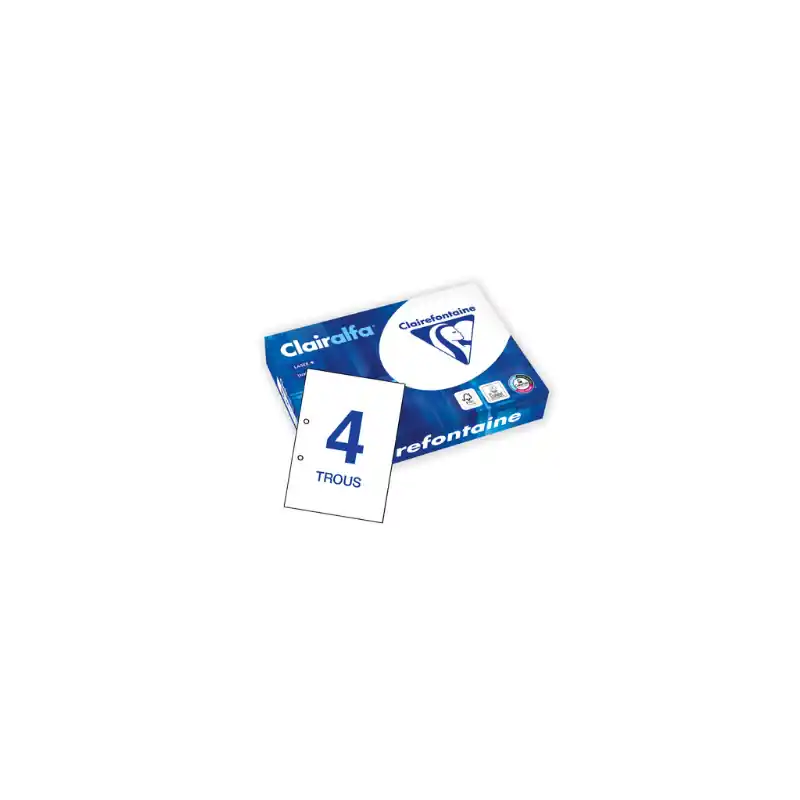 Clairalfa, Papier multifonction, A4, 80 g, Perforé, Blanc, 2989C Satisfait Ou Remboursé
