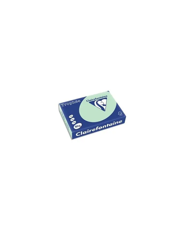 Réduction Clairefontaine, Papier A4, 80g, TROPHEE, Vert, Ramette de 500 feuilles, 1975C