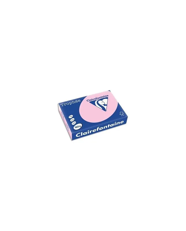 Super Prix Clairefontaine, Papier A4, 160g, TROPHEE, Rose, Ramette de 250 feuilles, 2634C