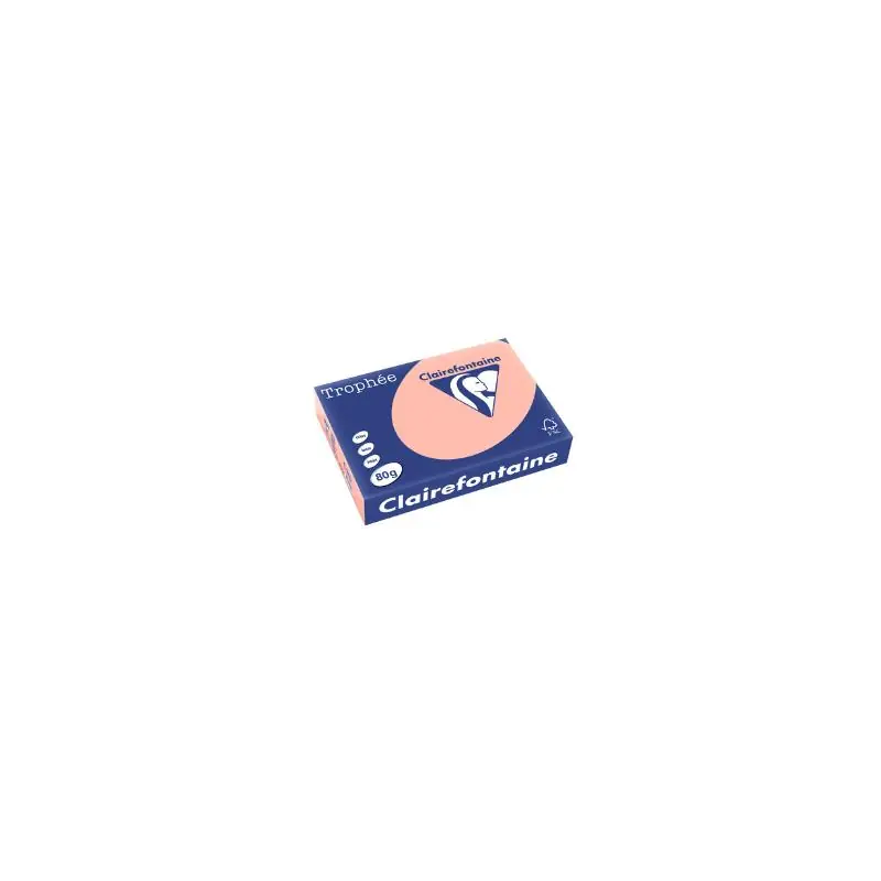 Authentique Clairefontaine, Papier universel, Trophée, A4, pêche, 80g, 1970C
