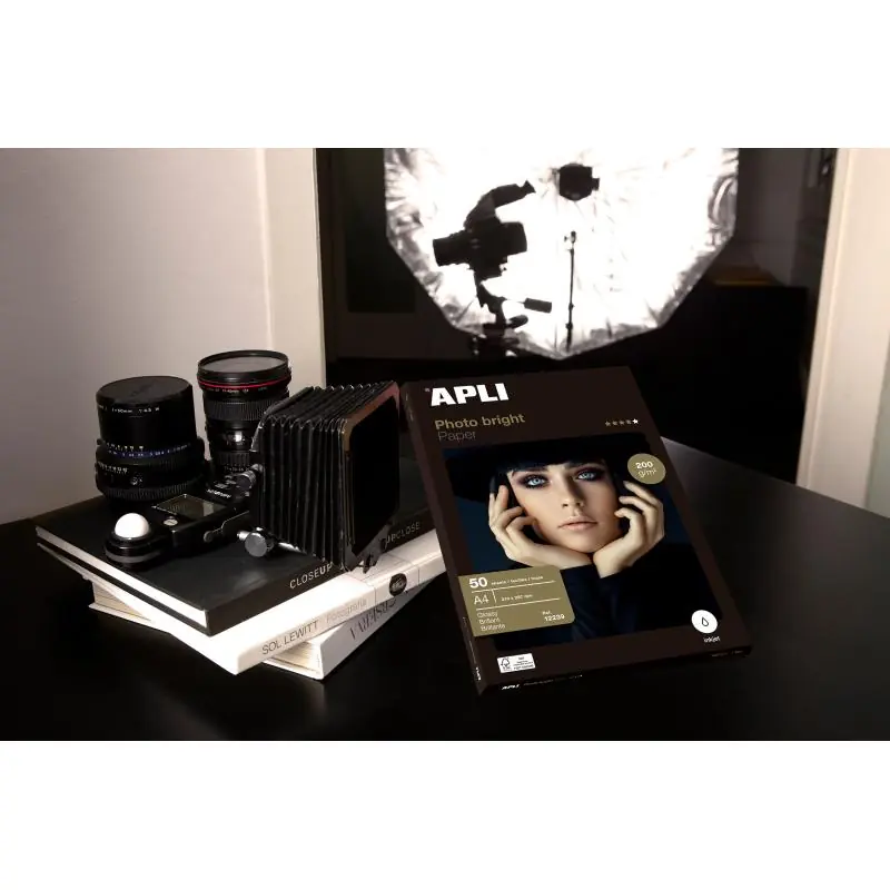 APLI, Papier photo, Bright, A4, 200g, Brillant, 50 Feuilles, 12239 Vente Flash