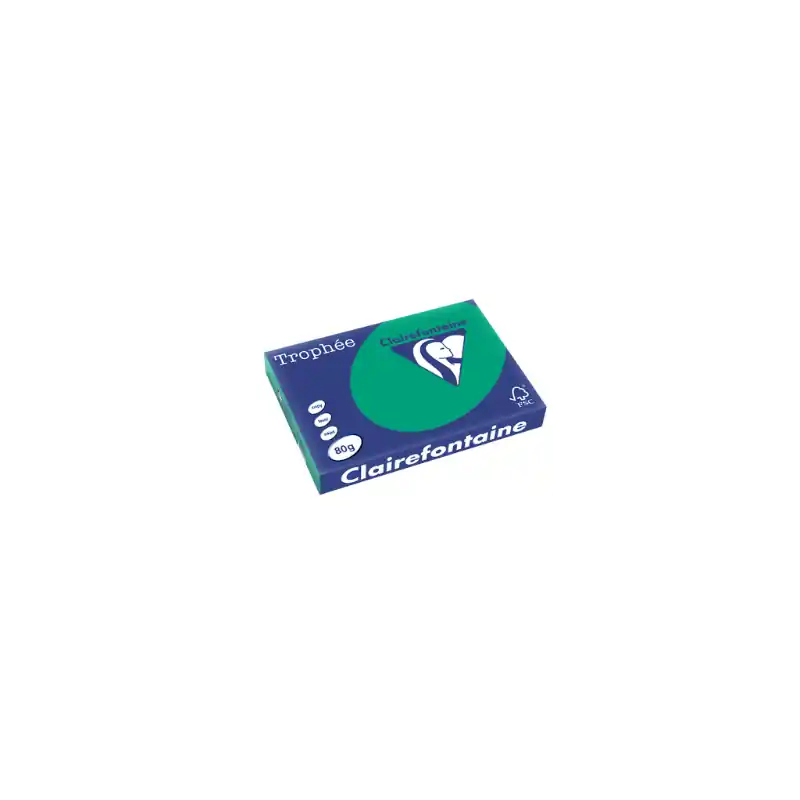 Clairefontaine, Papier Trophée, A3, 80G, Vert sapin, 1896C Vente Flash