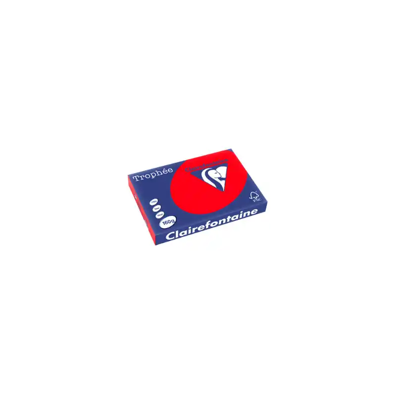 Clairefontaine, Papier Trophée, A3, 160G, Rouge corail, 1005C Livraison Express