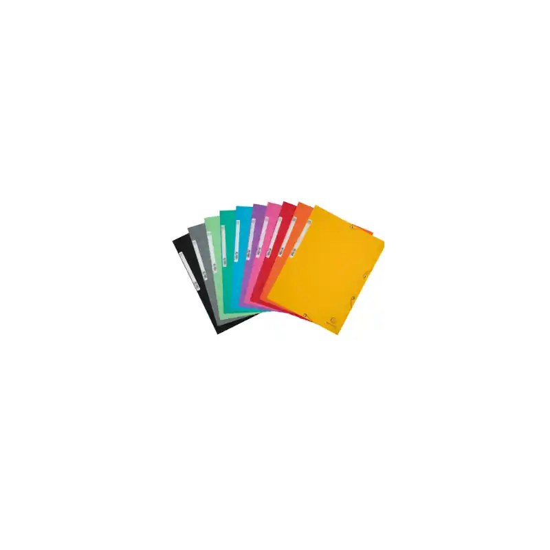 Bon Marché Exacompta, Chemises à élastiques, 3 rabats, Carte, Couleurs assorties, 55500E
