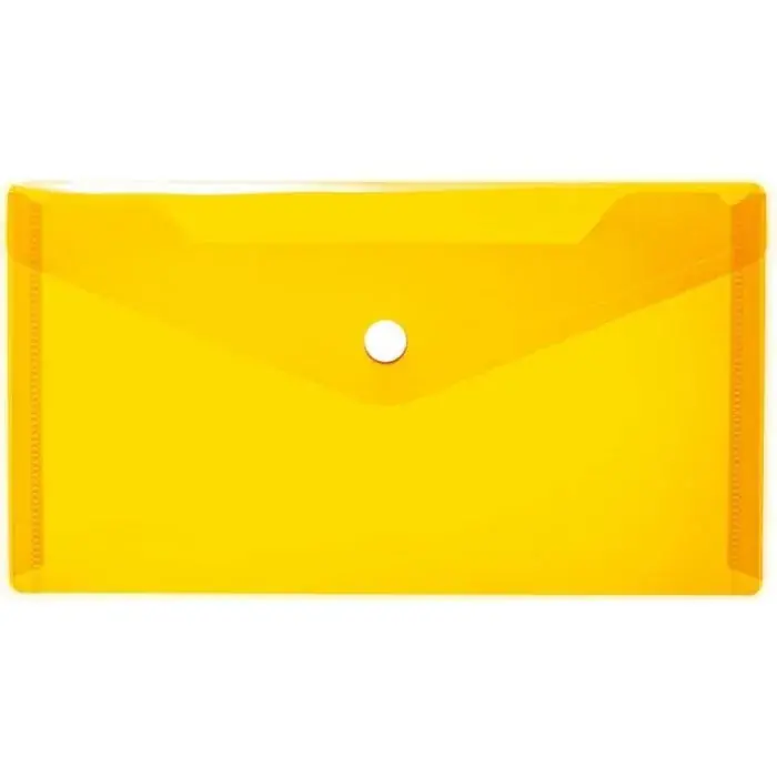 Prix Bas Pochette enveloppe DL à bouton-pression – Orange transparente HERMA