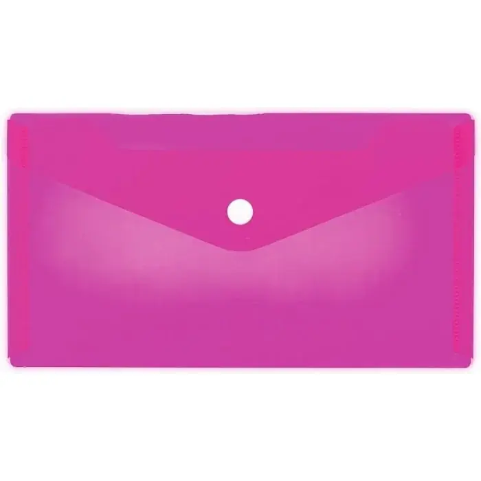 Pochette enveloppe DL à bouton-pression – Rose transparente HERMA Bon Plan