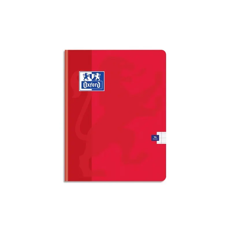 OXFORD Cahier COLORLIFE piqûre 96 pages Seyès 17x22. Couverture carte coloris Rouge Expédié Aujourd’hui