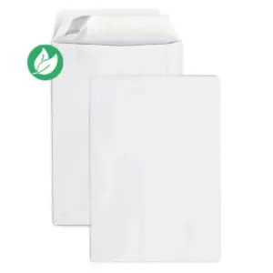 RAJA Pochette blanche 176 x 250 mm 90g sans fenêtre - autocollante bande protectrice - Lot de 500 Super Prix