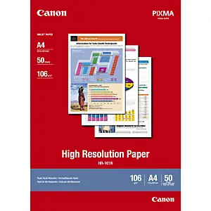 Canon Papier haute résolution A4 HR-101N – 50 feuilles, 110 g/cm2, 50 feuilles 1033A002 Offre Limitée