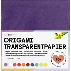 Promotion Saisonnière Papier transparent pour le pliage, 150 x 150 mm