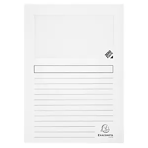 EXACOMPTA Paquet de 10 chemises à fenêtre SUPER 160g/m2 - 22x31cm - Couleurs assorties Meilleur Choix