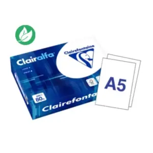 Super Prix Clairefontaine Papier A5 blanc Clairalfa – 80g – Ramette de 500 feuilles